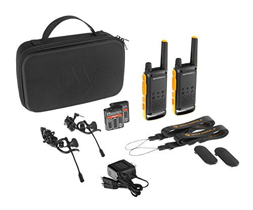 Motorola T82 Extreme Twin Pack two-way radio 16 channels Black, Orange