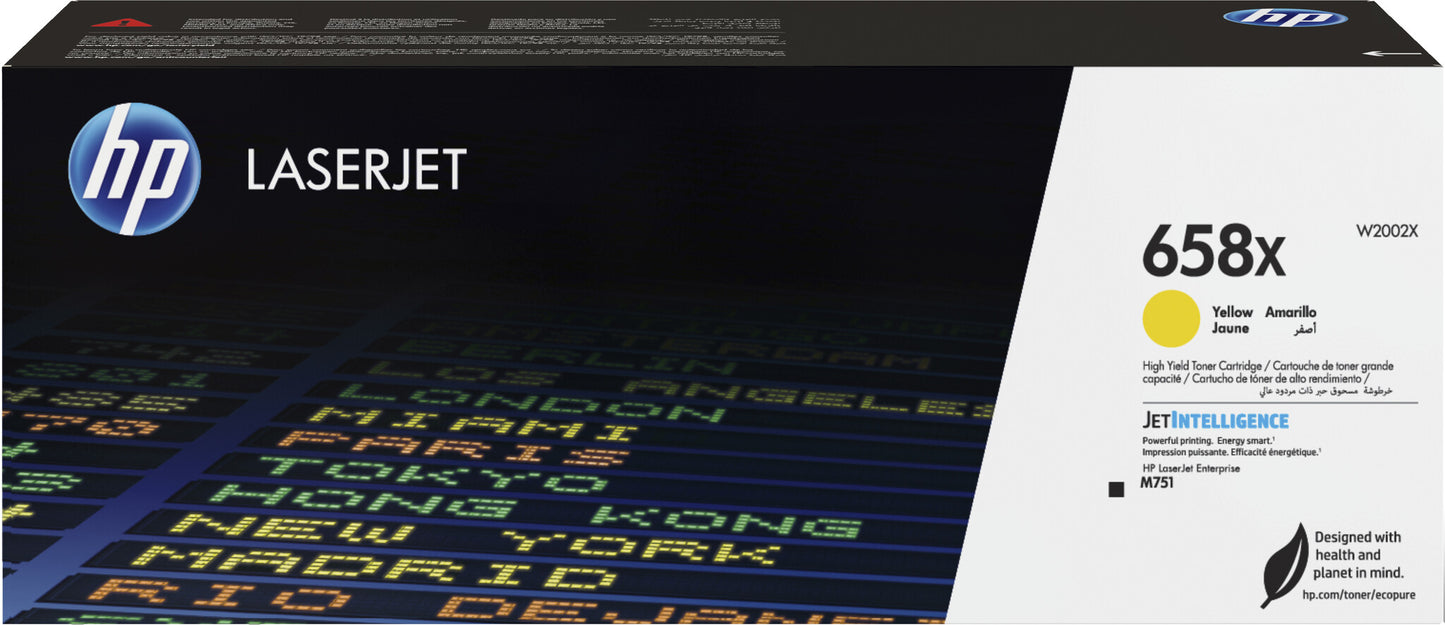 HP 658X High Yield Yellow Original LaserJet Toner Cartridge