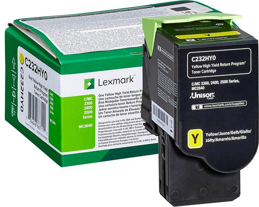 Lexmark C232HY0 toner cartridge 1 pc(s) Original Yellow