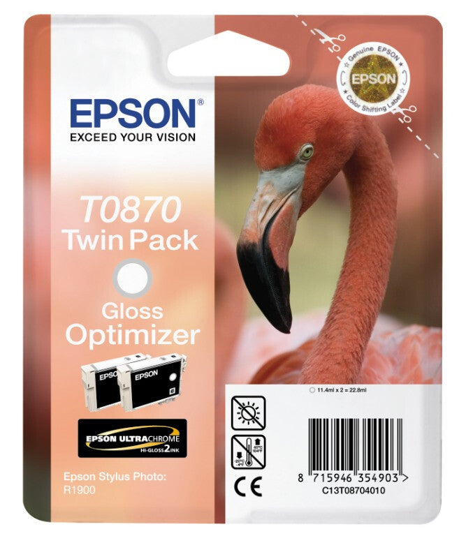 Epson Flamingo Twinpack Gloss Optimizer T0870 Ultra Gloss High-Gloss 2