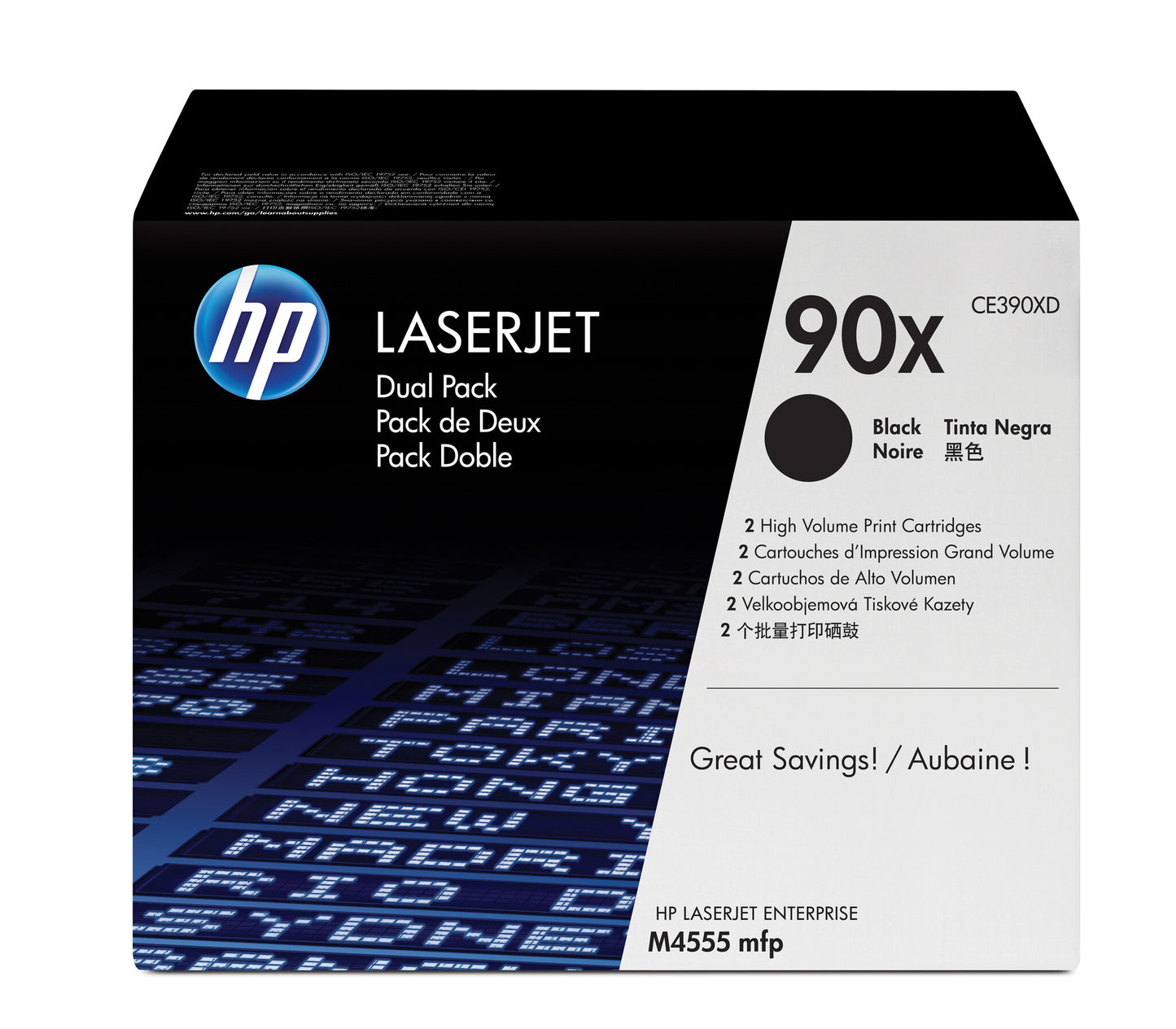 HP 90X 2-pack High Yield Black Original LaserJet Toner Cartridges