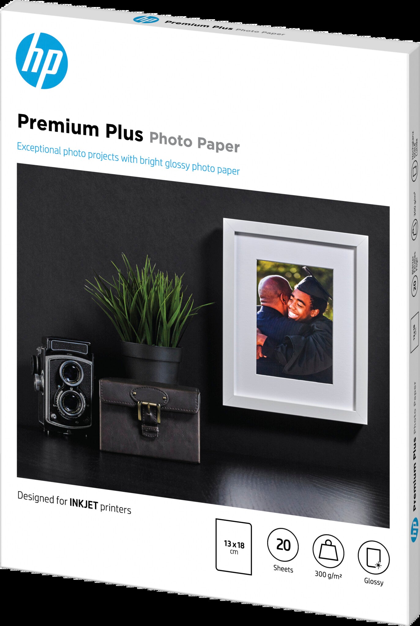 HP Premium Plus Glossy Photo Paper-20 sht/13 x 18 cm