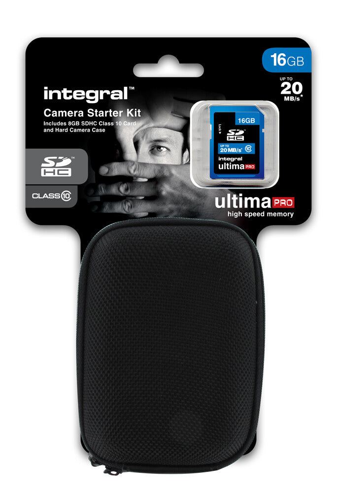 Integral INSDH16G10-20CASE-H memory card 16 GB SDHC Class 10