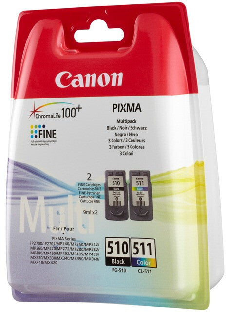 Canon PG-510 / CL-511 ink cartridge 2 pc(s) Original Black, Cyan, Magenta, Yellow
