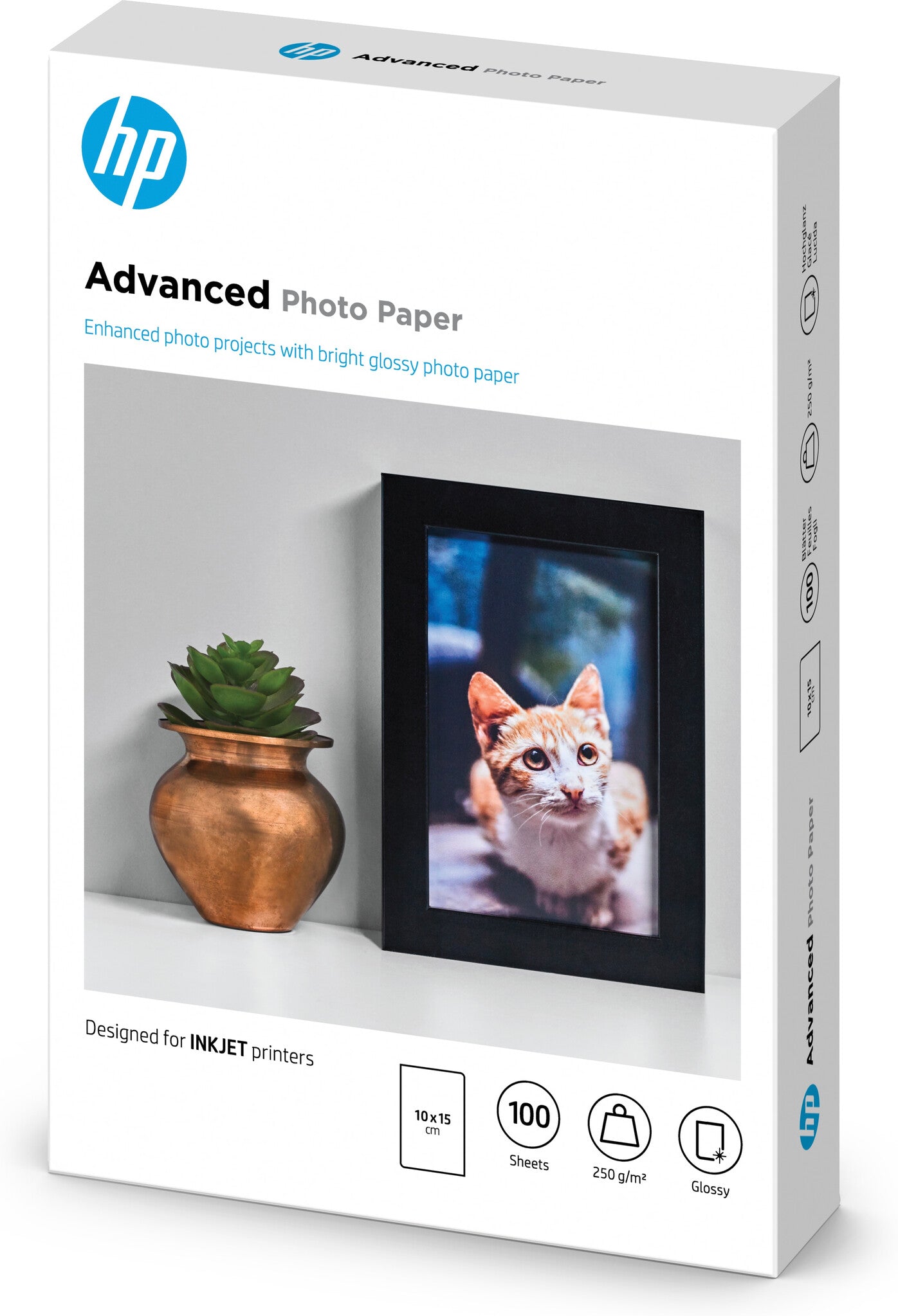 HP Advanced Glossy Photo Paper-100 sht/10 x 15 cm borderless