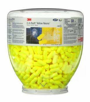 3M E-A-Rsoft Yellow Neon Earplugs Refill Bottle, PD-01-002 Reusable ear plug 500 pc(s)