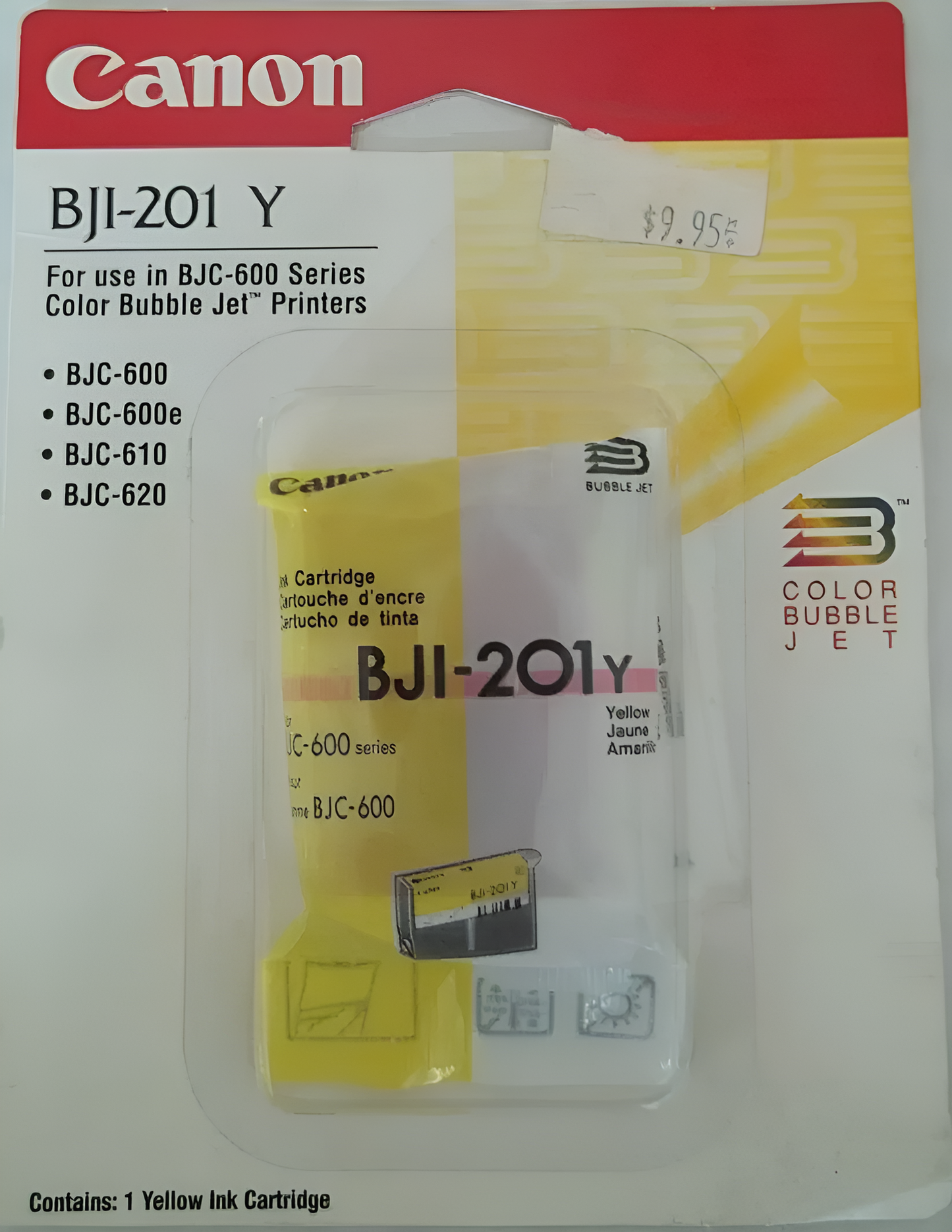 Canon BJI201 Inkjet Cartrige Yellow ink cartridge Original