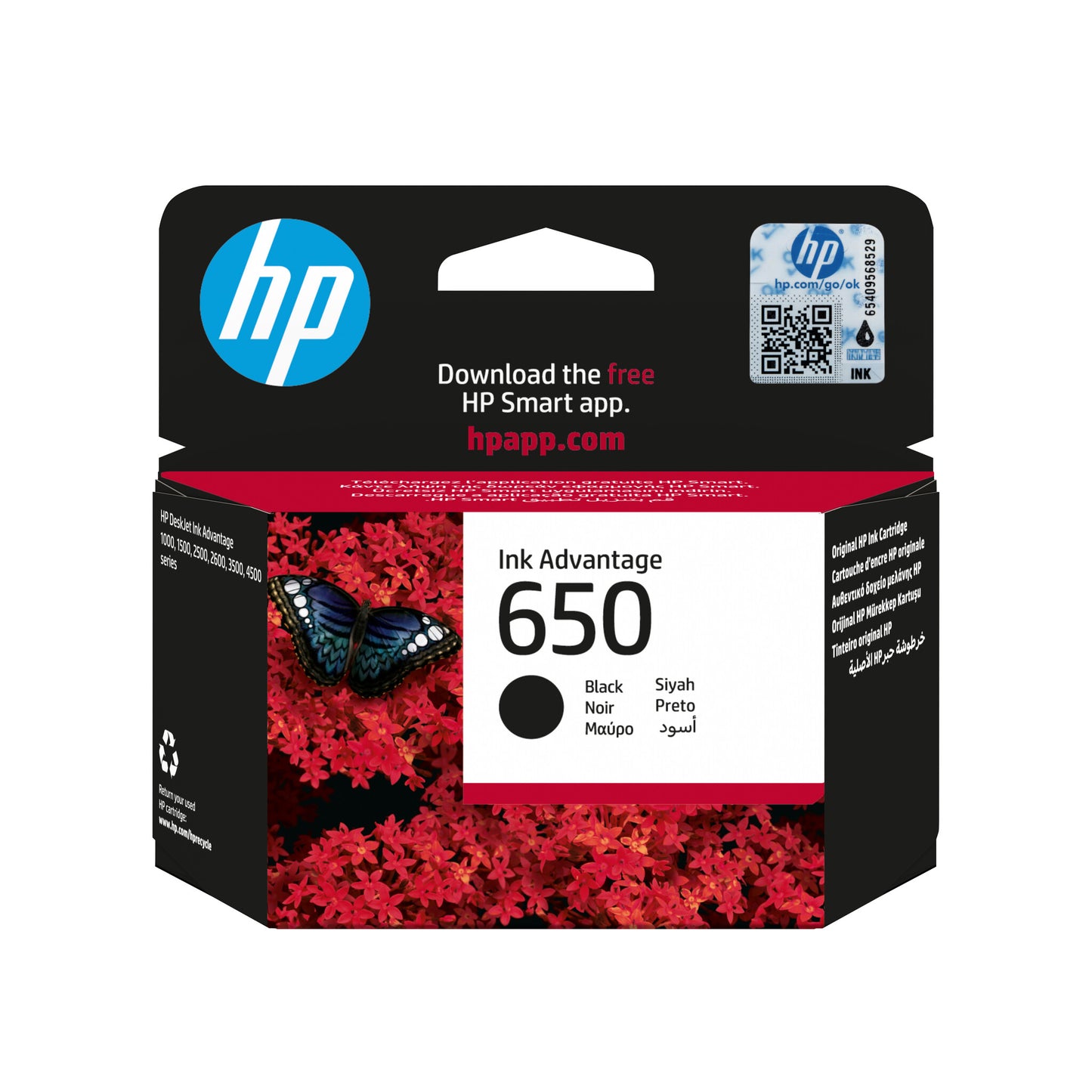 HP 650 Black Original Ink Advantage Cartridge