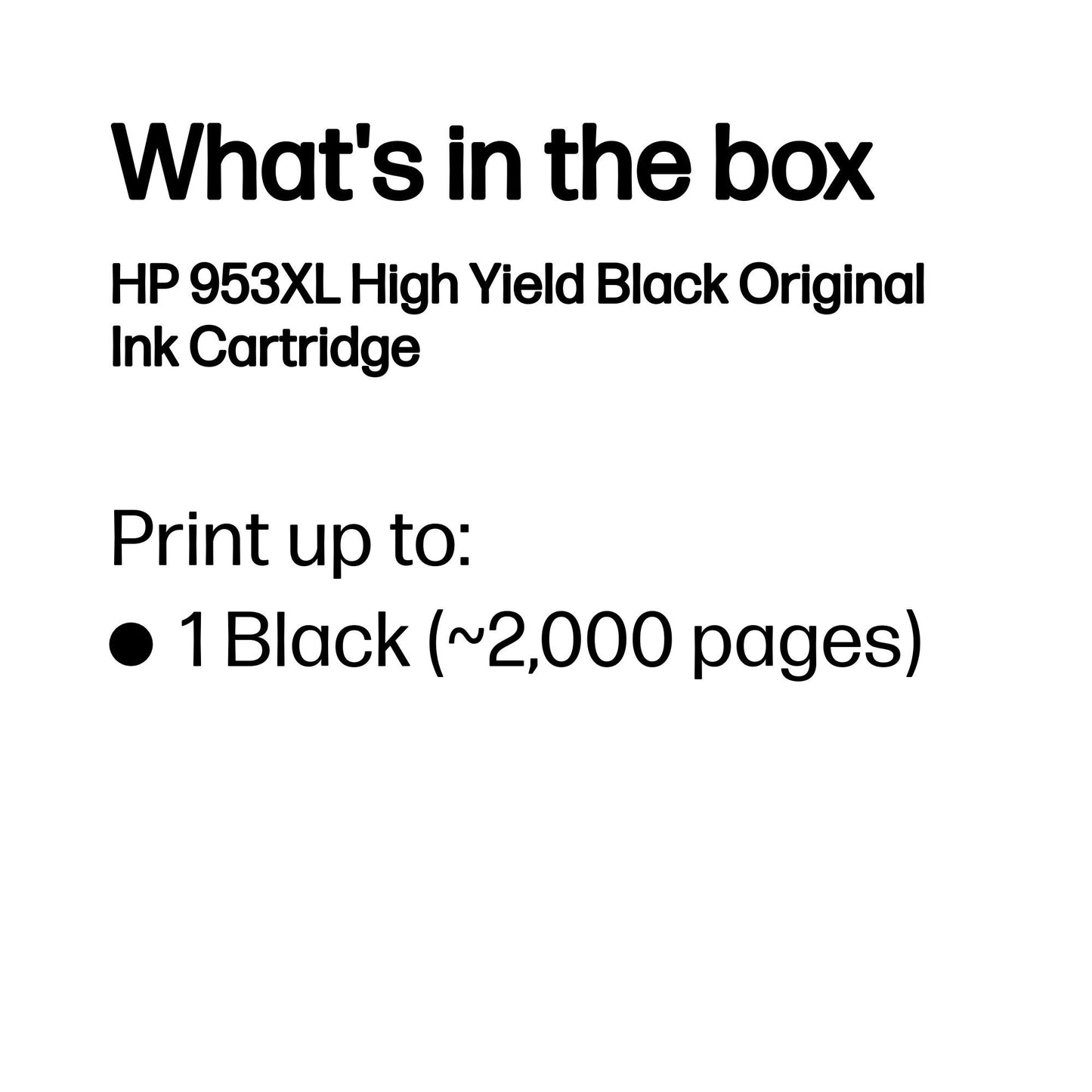 HP 953XL High Yield Black Original Ink Cartridge