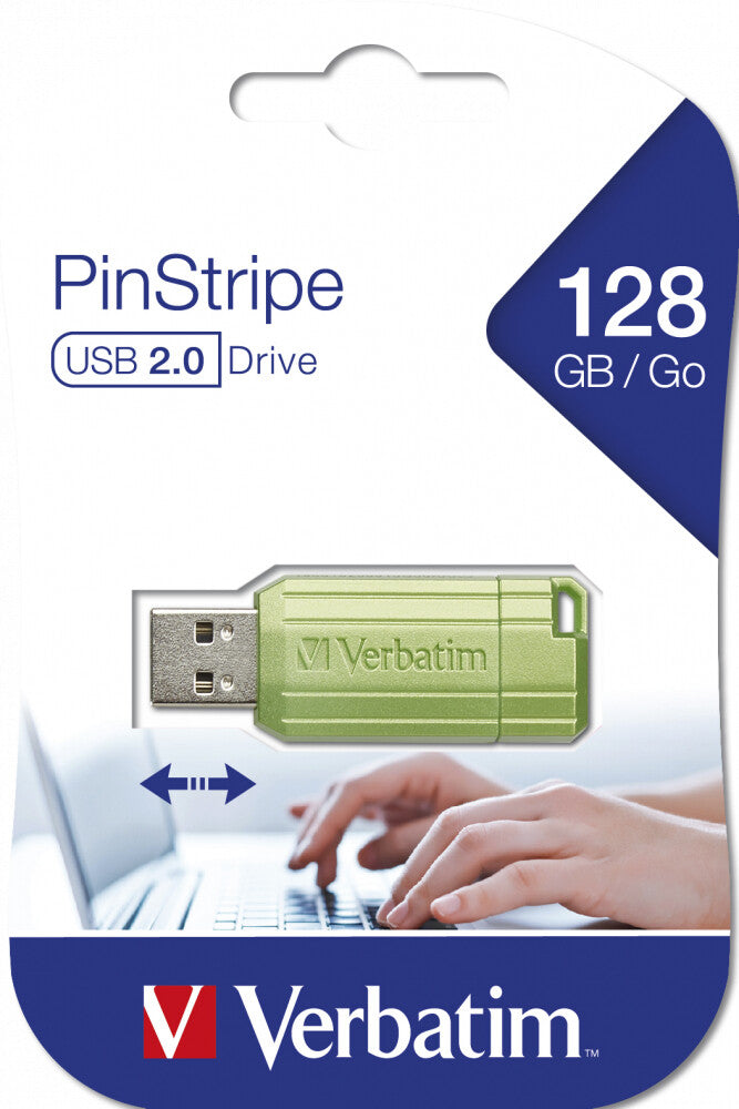 Verbatim PinStripe USB flash drive 128 GB USB Type-A 2.0 Green