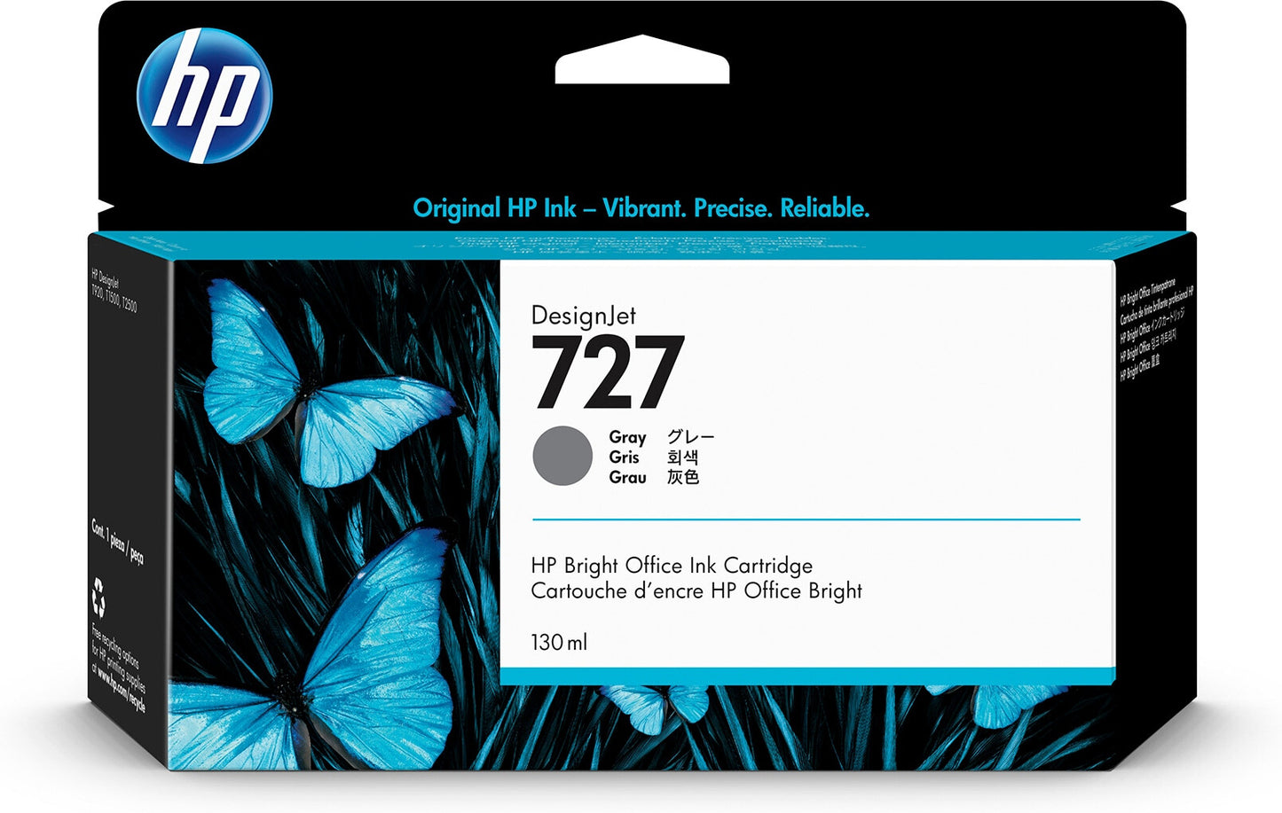 HP 727 130-ml Gray DesignJet Ink Cartridge