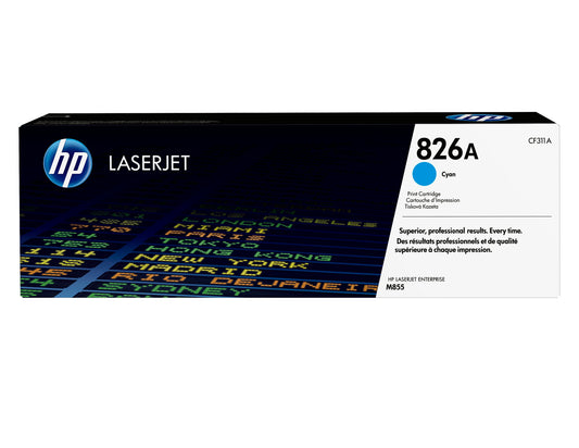 HP 826A Cyan Original LaserJet Toner Cartridge