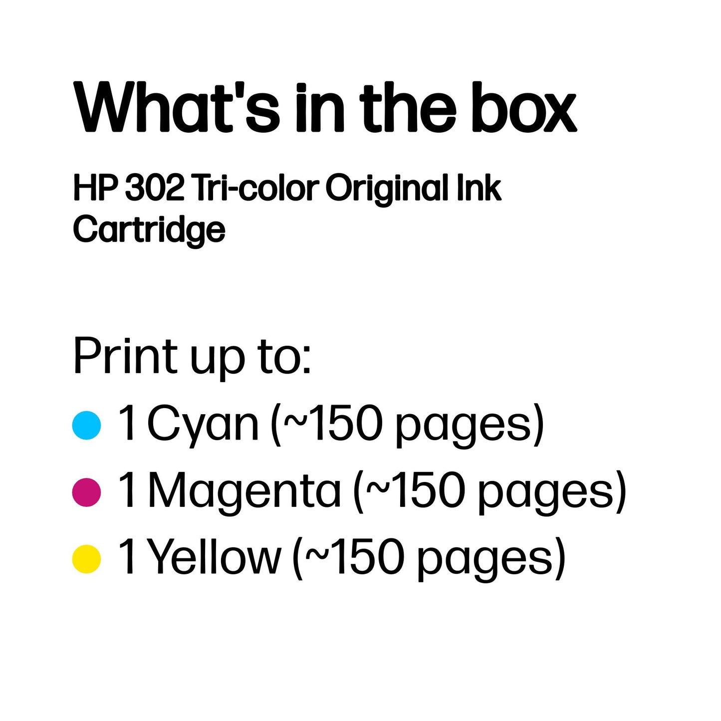 HP 302 Tri-color Original Ink Cartridge