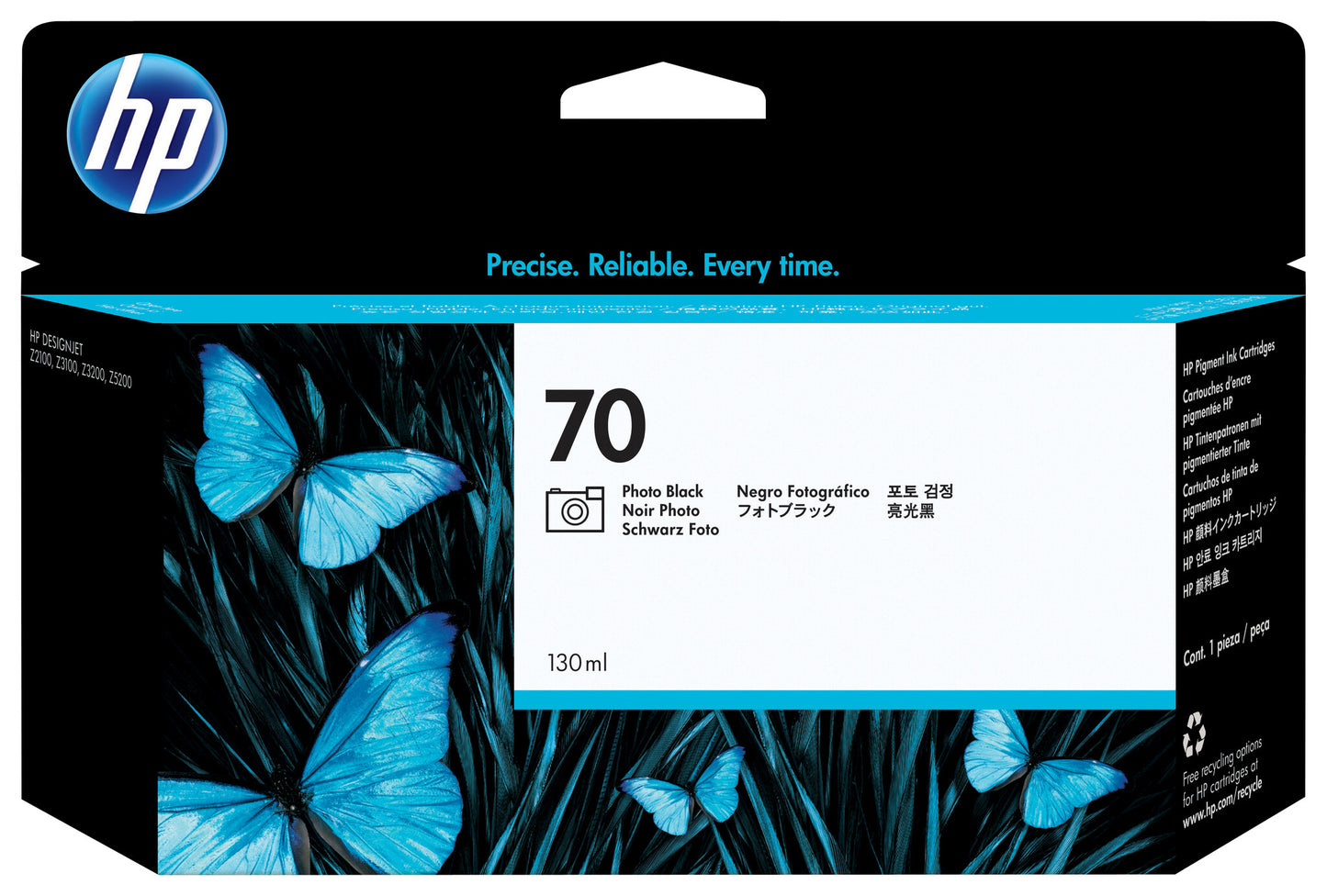 HP 70 130-ml Photo Black DesignJet Ink Cartridge