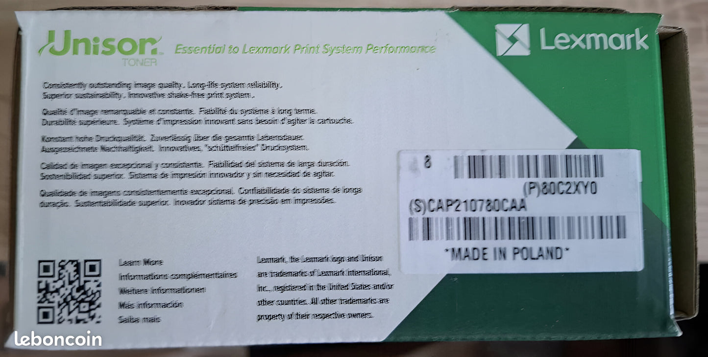 Lexmark 80C2XY0 toner cartridge 1 pc(s) Original Yellow