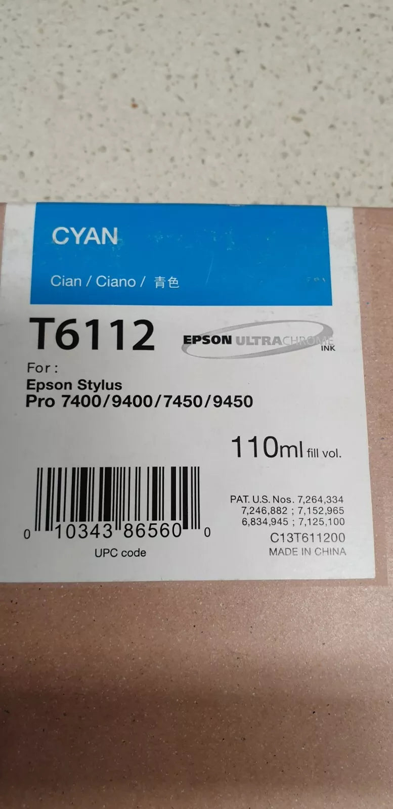 Epson Singlepack Cyan T611200