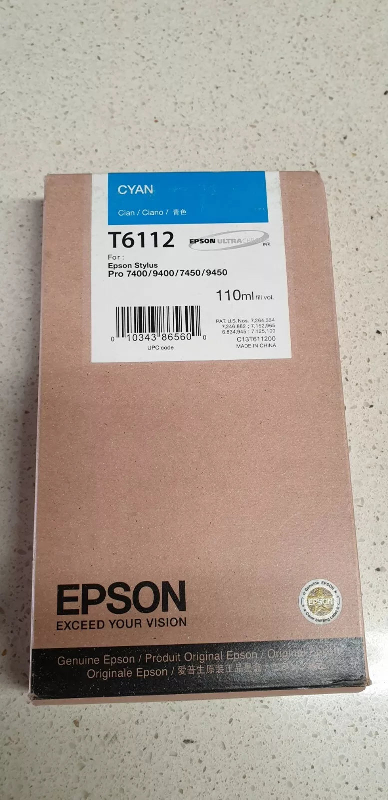 Epson Singlepack Cyan T611200