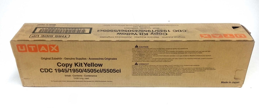 UTAX 1945/1950 TONER 530G CARTRIDGE YELLOW, 654510016