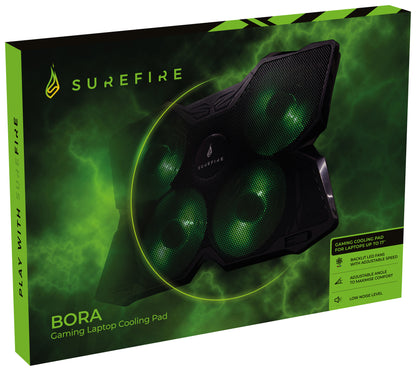 SureFire Bora laptop cooling pad 43.2 cm (17") 1200 RPM Black