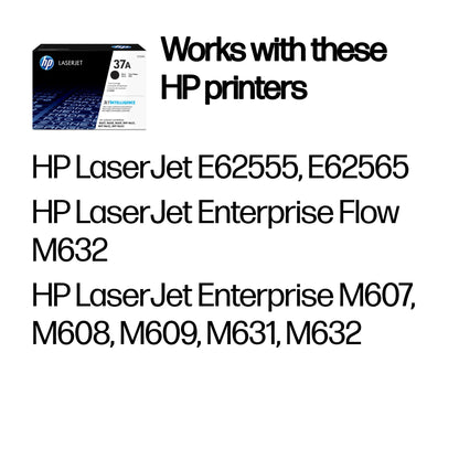 HP 37A Black Original LaserJet Toner Cartridge