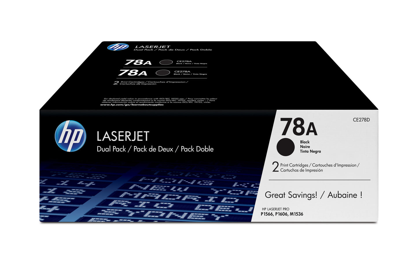 HP 78A 2-pack Black Original LaserJet Toner Cartridges