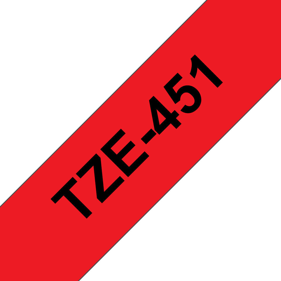 Brother TZE-451 label-making tape Black on red TZ