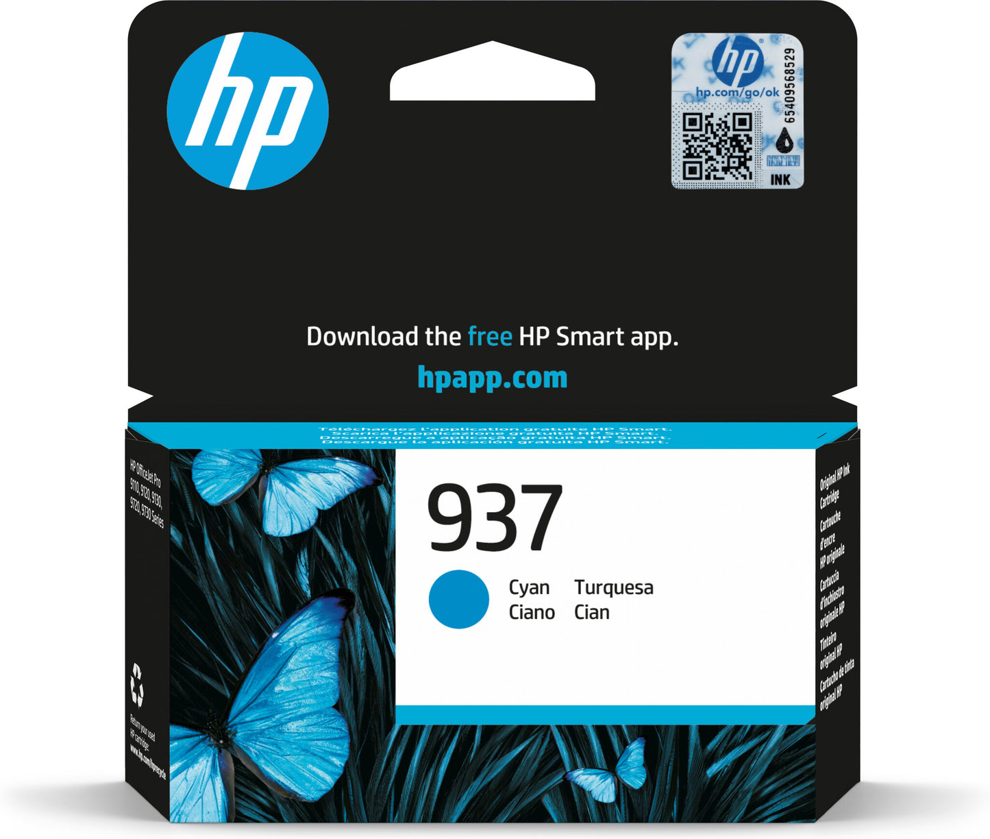 HP 937 Cyan Original Ink Cartridge