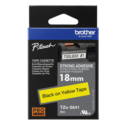 Brother TZE-S641 label-making tape Black on yellow TZ