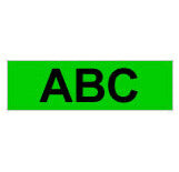 Brother Gloss Laminated Labelling Tape - 18mm, Black/Green label-making tape TX