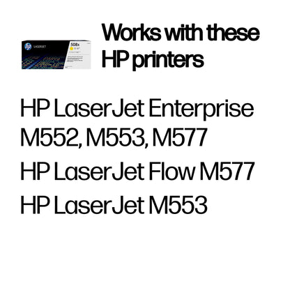 HP 508X High Yield Yellow Original LaserJet Toner Cartridge