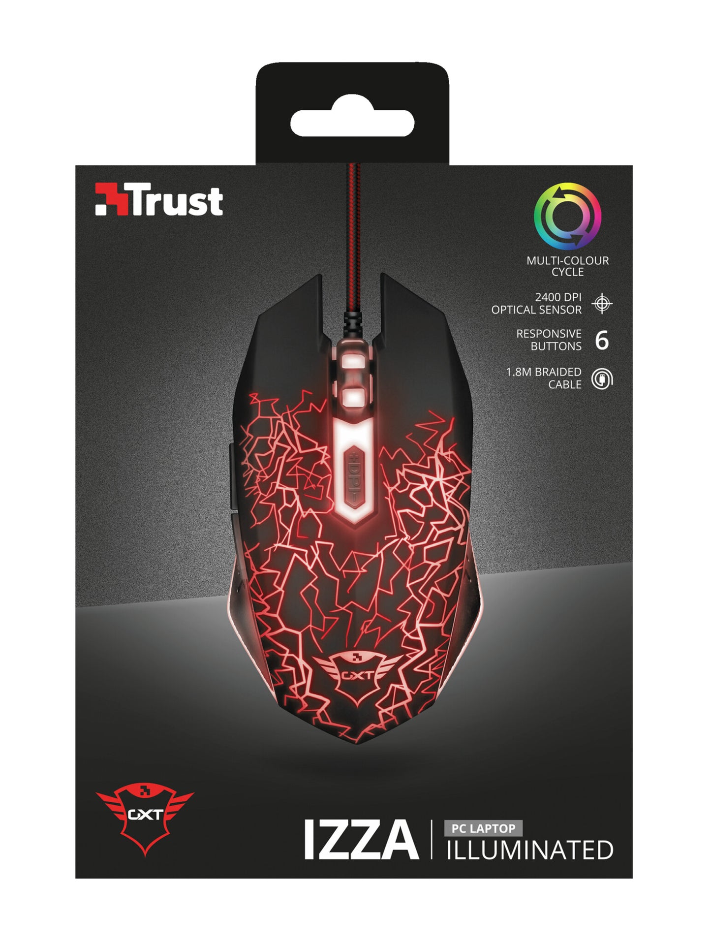 Trust GXT 105 mouse Gaming Ambidextrous USB Type-A 2400 DPI