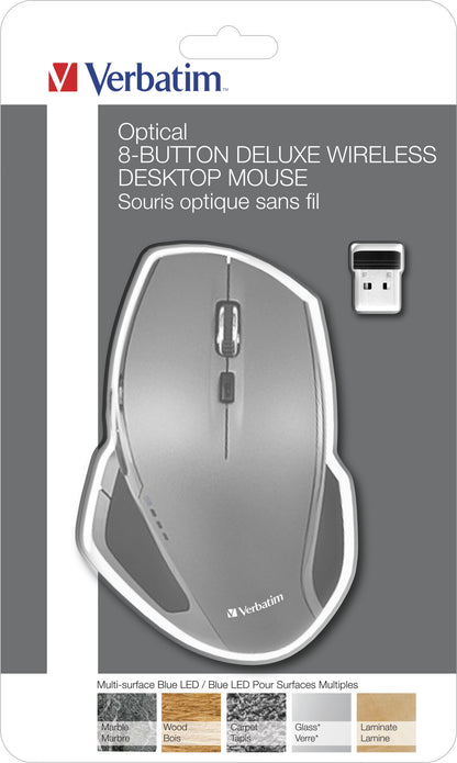 Verbatim 8-Button Wireless Blue LED Mouse