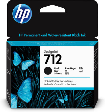 HP 712 80-ml Black DesignJet Ink Cartridge