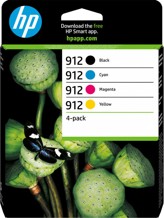 HP 912 4-pack Black/Cyan/Magenta/Yellow Original Ink Cartridges