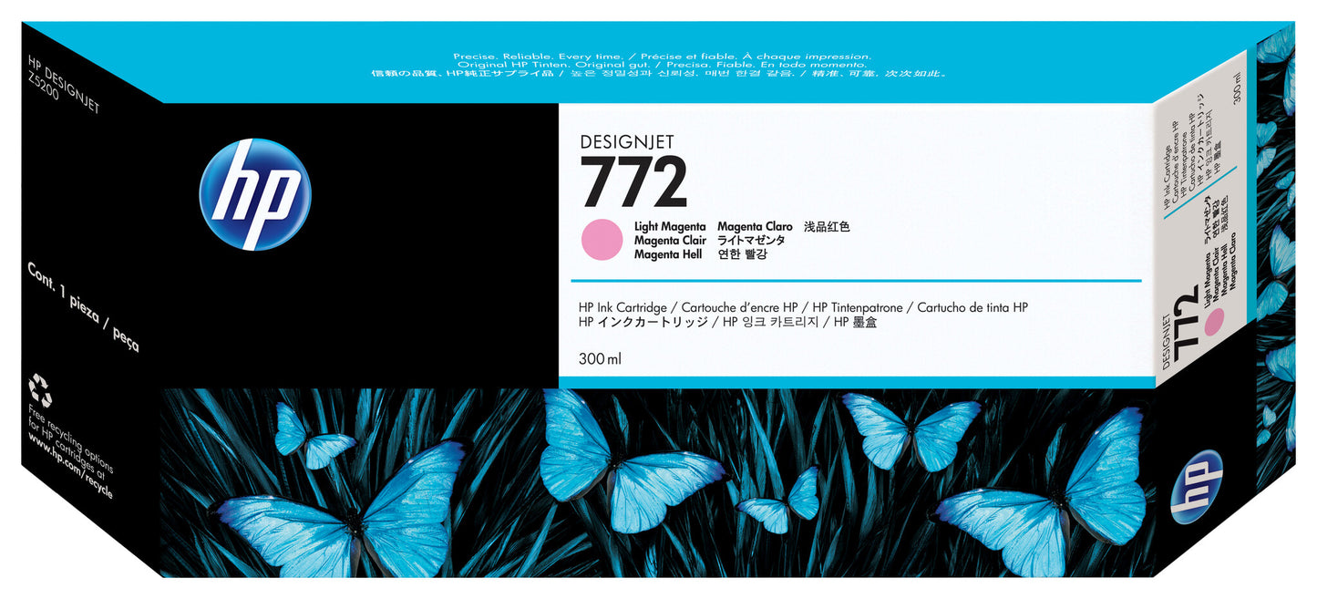 HP 772 300-ml Light Magenta DesignJet Ink Cartridge