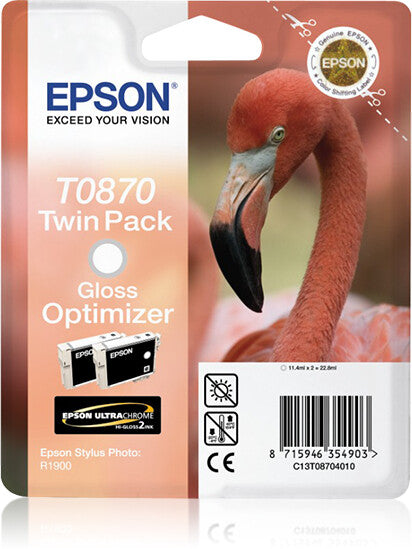 Epson Flamingo Twinpack Gloss Optimizer T0870 Ultra Gloss High-Gloss 2