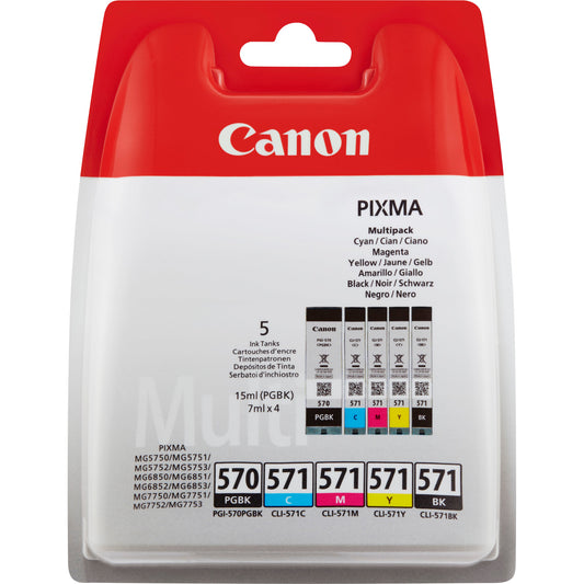 Canon PGI-570BK / CLI-571 BK/C/M/Y Ink Cartridge Multipack