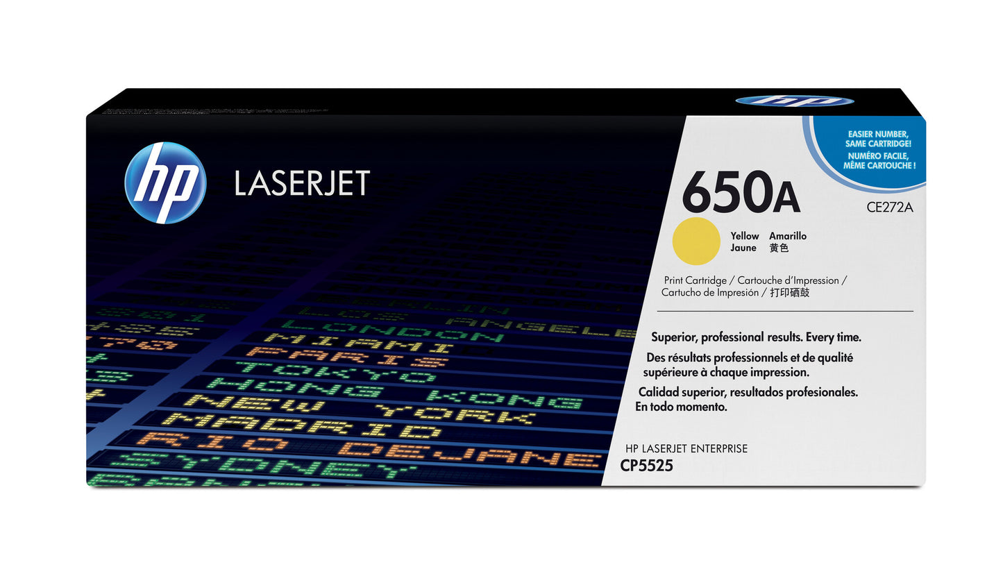 HP 650A Yellow Original LaserJet Toner Cartridge