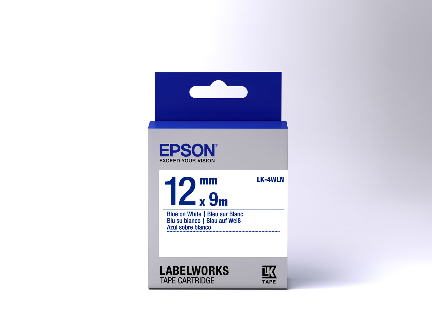 Epson Label Cartridge Standard LK-4WLN Blue/White 12mm (9m)