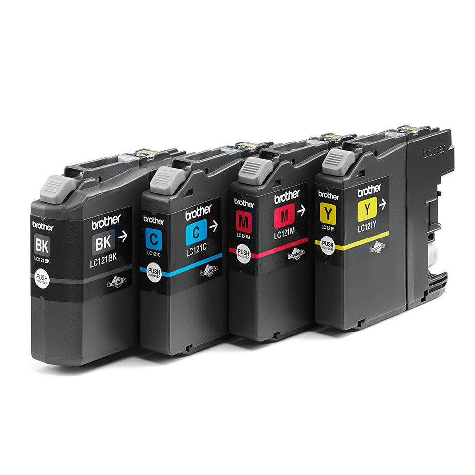 Brother LC121VALBP ink cartridge 4 pc(s) Original Black, Cyan, Magenta, Yellow