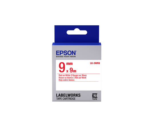 Epson Label Cartridge Standard LK-3WRN Red/White 9mm (9m)