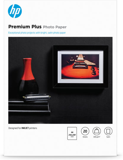 HP Premium Plus Semi-gloss Photo Paper-20 sht/A4/210 x 297 mm