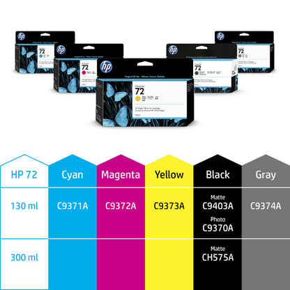 HP 72 130-ml Yellow DesignJet Ink Cartridge