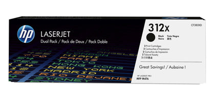 HP 312X 2-pack High Yield Black Original LaserJet Toner Cartridges