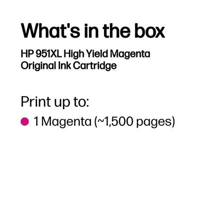 HP 951XL High Yield Magenta Original Ink Cartridge