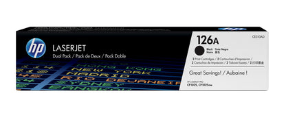 HP 126A 2-pack Black Original LaserJet Toner Cartridges