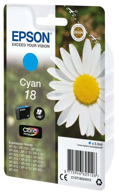 Epson Daisy Singlepack Cyan 18 Claria Home Ink