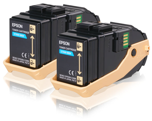 Epson Double Pack Toner Cartridge Cyan 7.5kx2