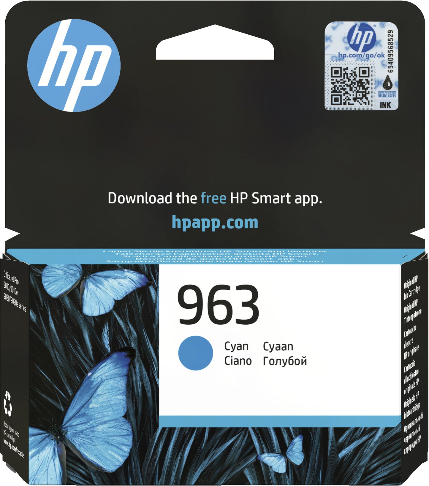 HP 963 Cyan Original Ink Cartridge