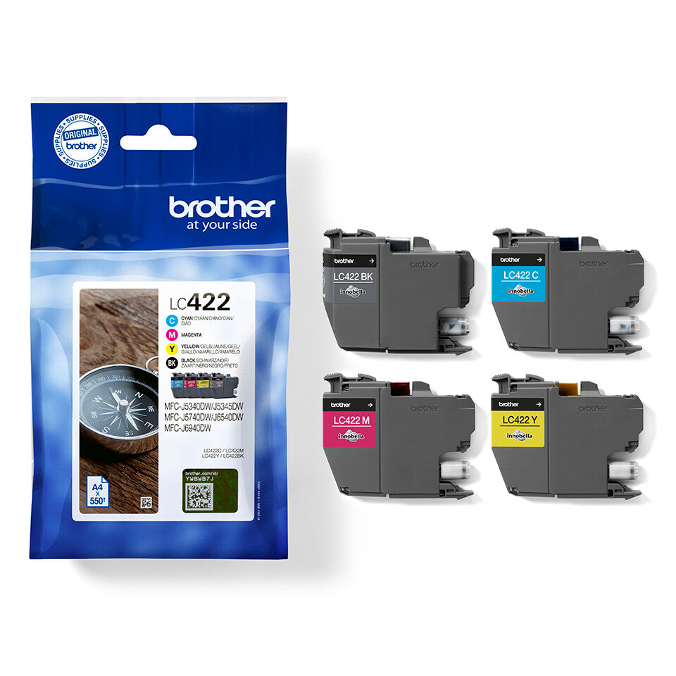 Brother LC422VAL ink cartridge 4 pc(s) Original Black, Cyan, Magenta, Yellow